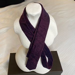 Barneys CO-OP iridescent factory wrinkle detail neck tie NWTA